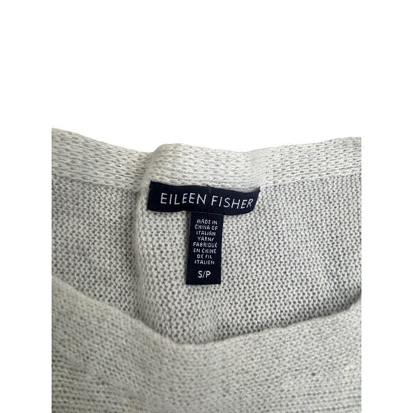 Eileen Fisher Gray Sweater S/P Italian Yarn Classic Minimalist Long Sleeve - Picture 2 of 8